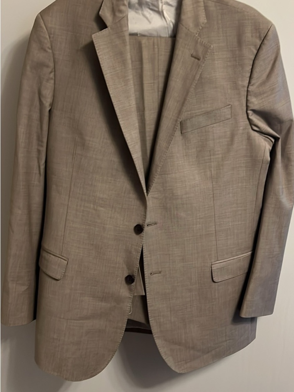 Brooks Brothers Taupe Men's Two-Button Notch-Lapel Suit 346 Fitzgerald Fit